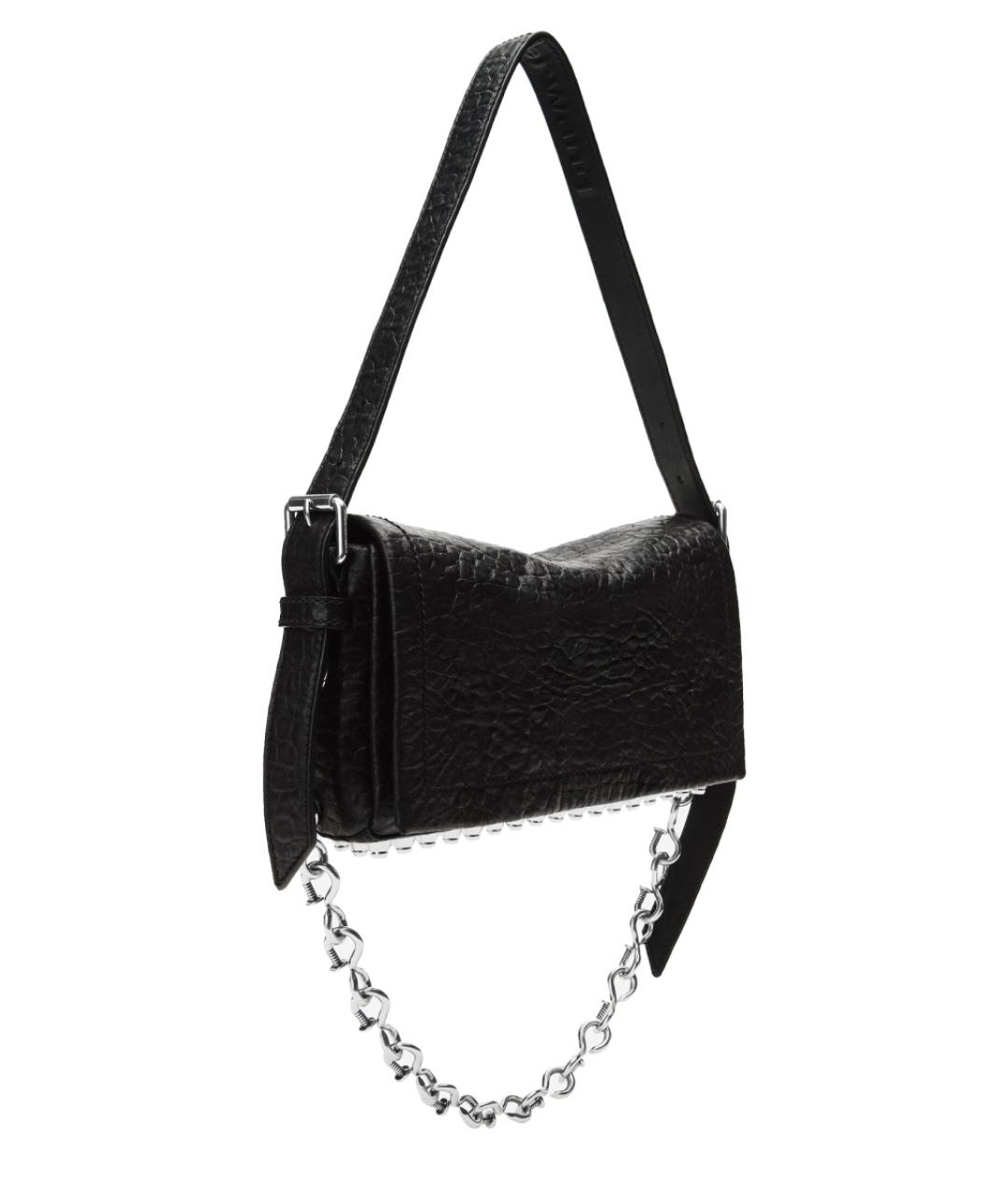 ALEXANDER WANG Черная кожаная сумка через плечо, фото 5