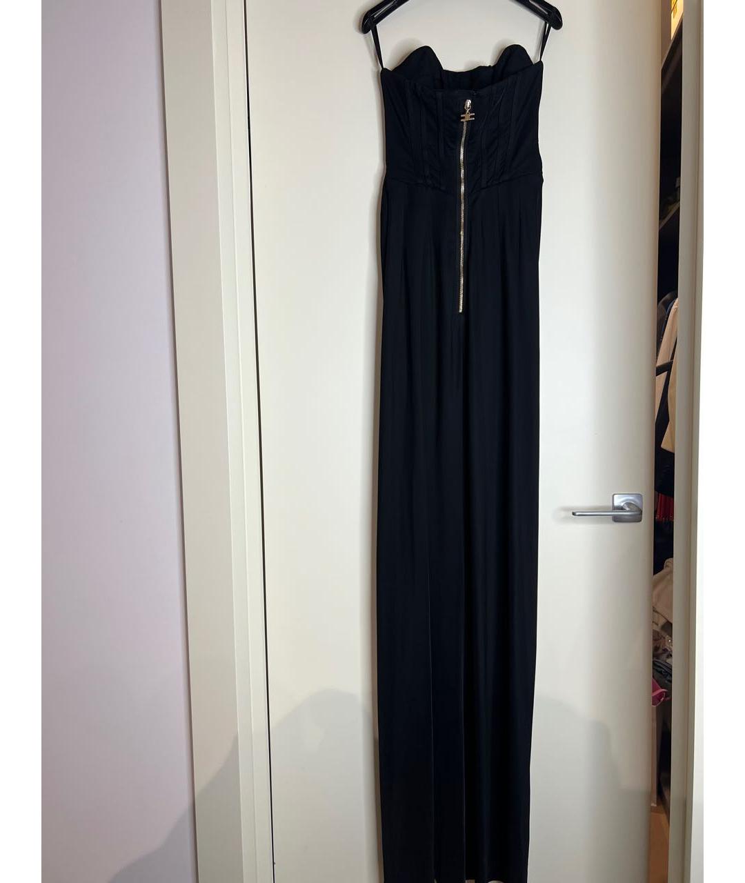 ELISABETTA FRANCHI Черное полиамидовое вечернее платье, фото 3