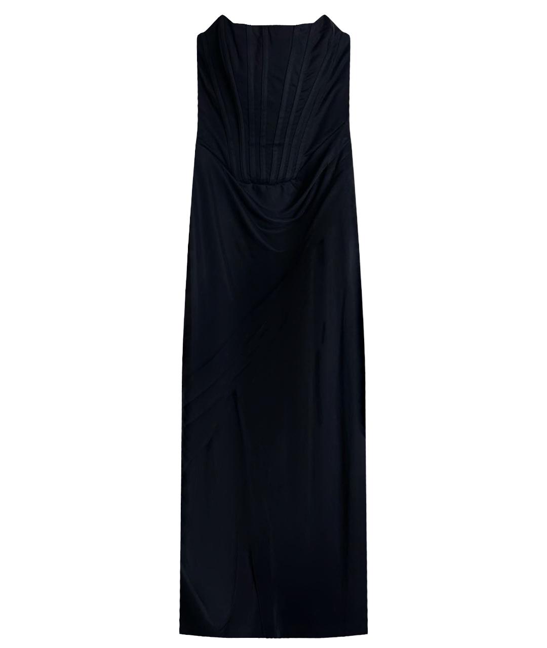 ELISABETTA FRANCHI Черное полиамидовое вечернее платье, фото 1