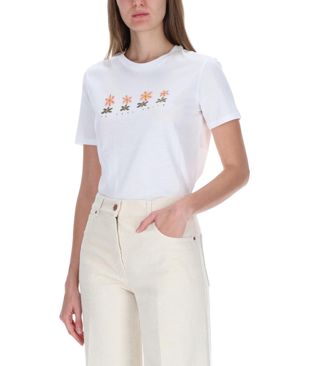 PAUL SMITH Белая хлопковая футболка, фото 5