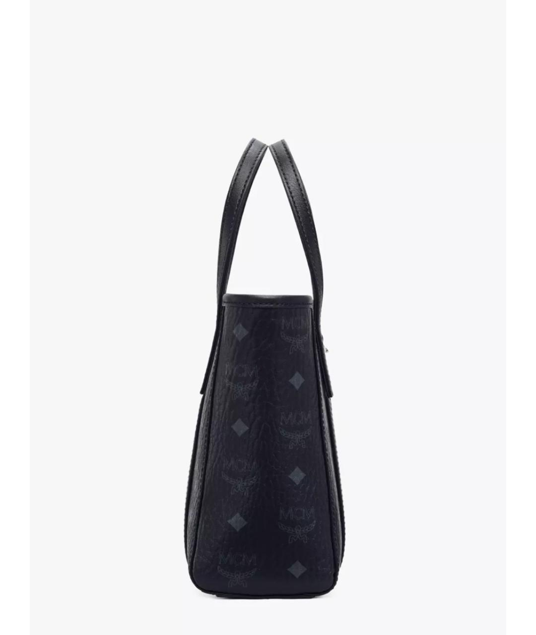MCM Черная сумка тоут из искусственной кожи, фото 3