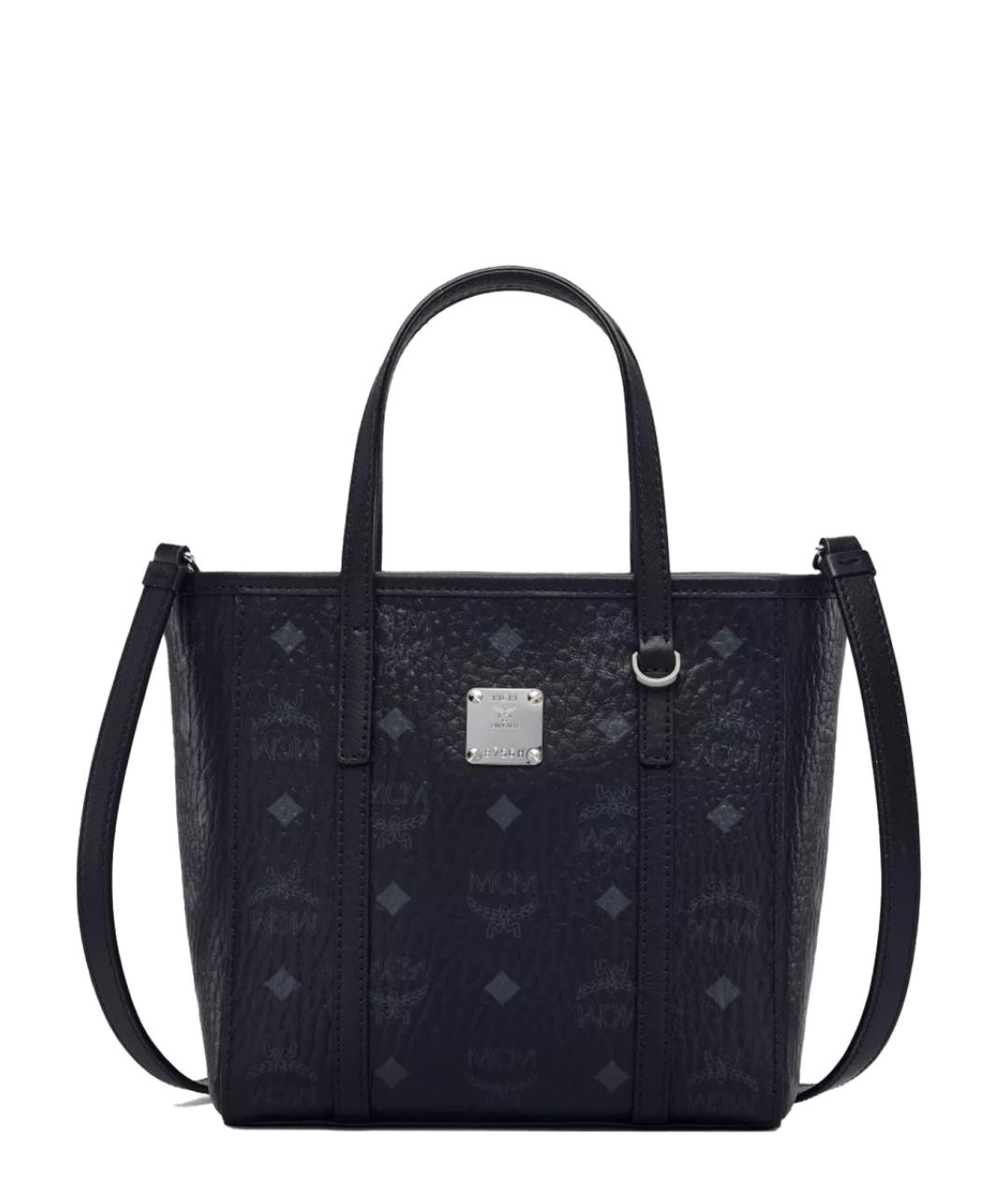 MCM Черная сумка тоут из искусственной кожи, фото 1