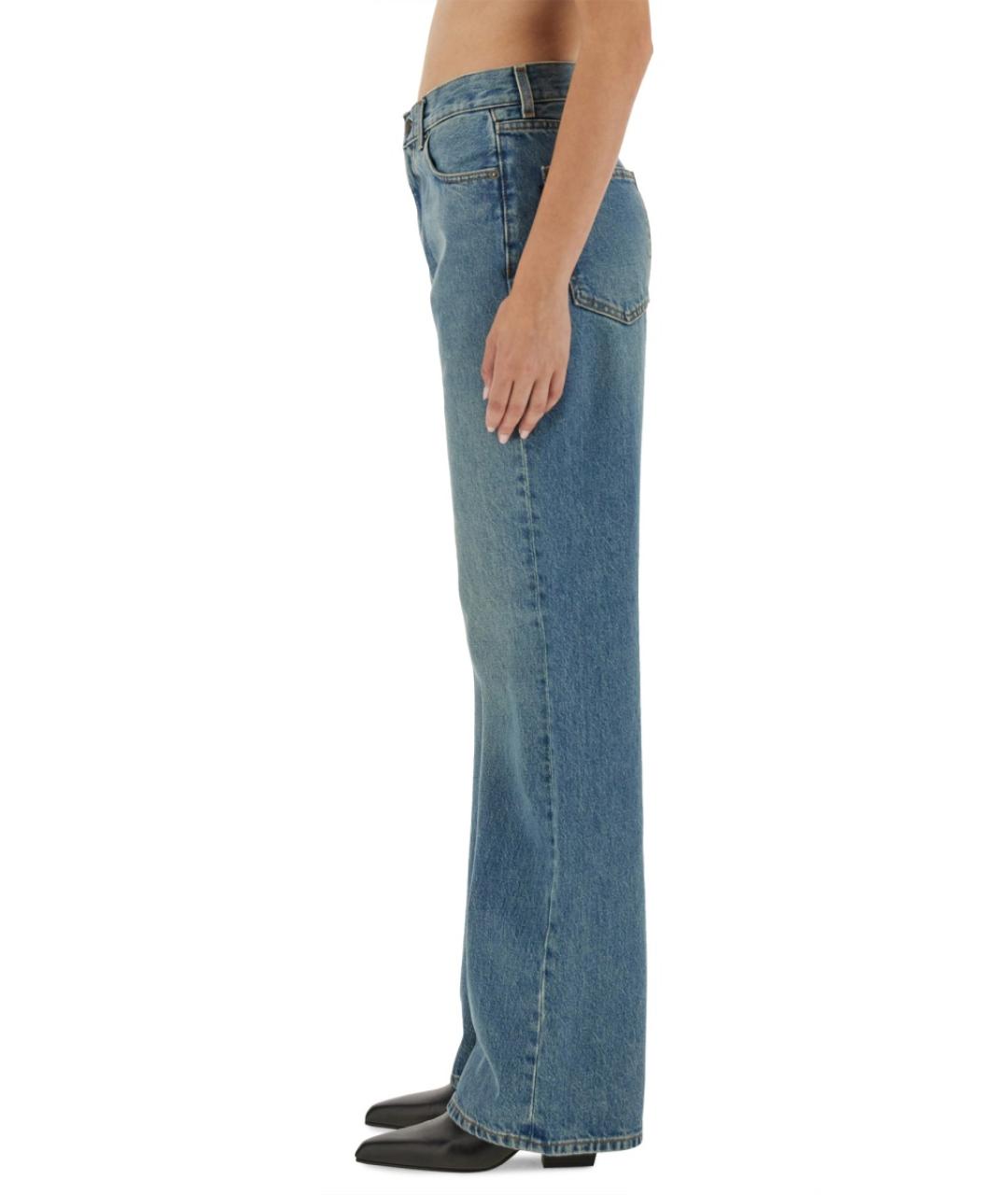 HAIKURE Синие хлопковые прямые джинсы, фото 4