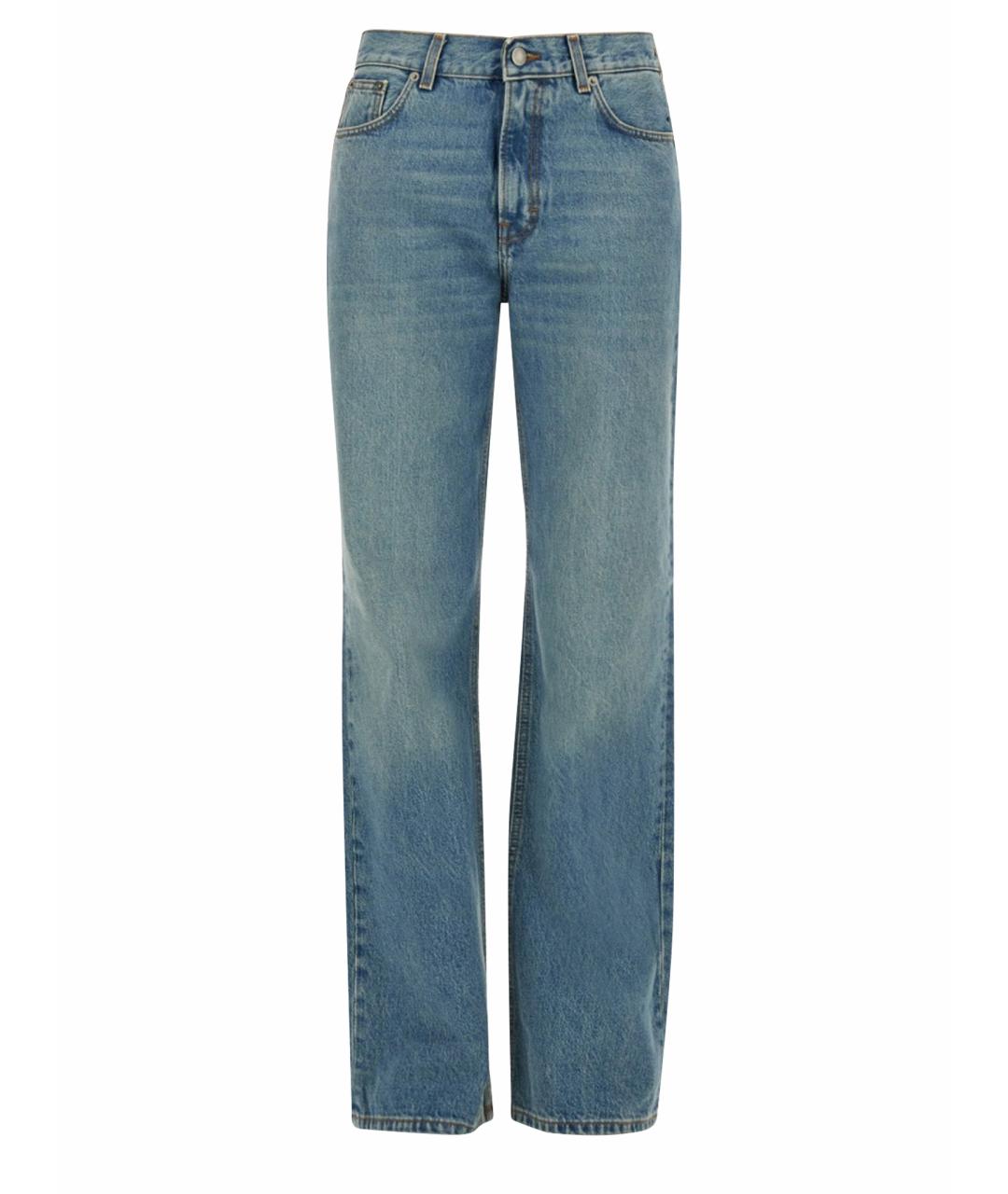 HAIKURE Синие хлопковые прямые джинсы, фото 1