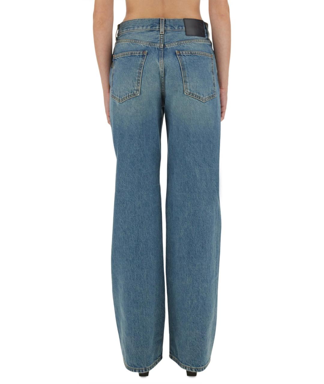 HAIKURE Синие хлопковые прямые джинсы, фото 3