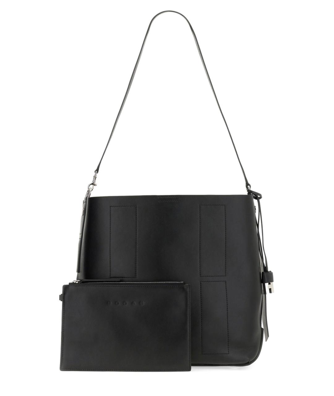 HOGAN Черная кожаная сумка тоут, фото 5