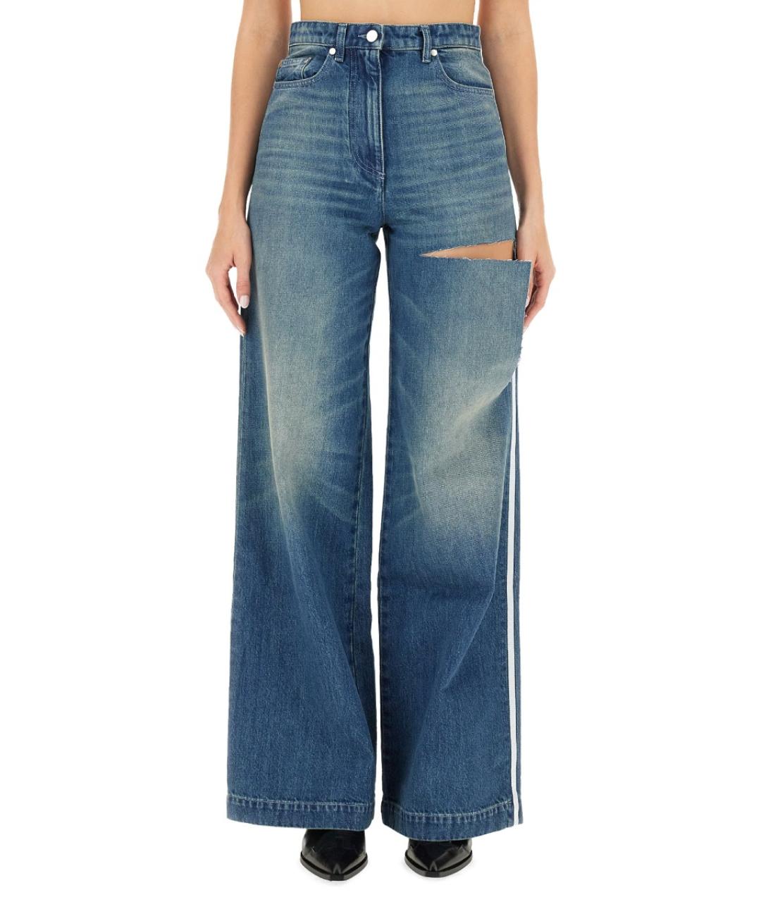 PETER DO Синие хлопковые джинсы клеш, фото 5