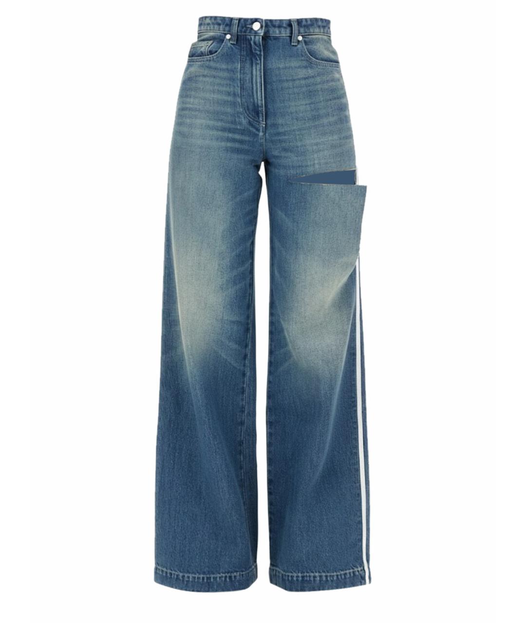 PETER DO Синие хлопковые джинсы клеш, фото 1