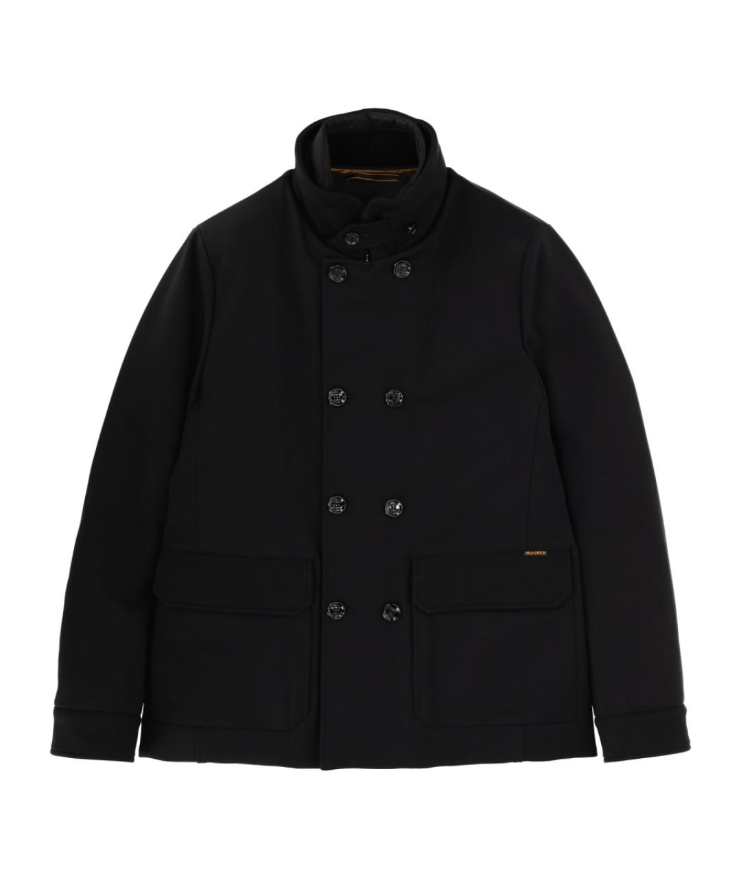 MOORER Черное вискозное пальто, фото 1