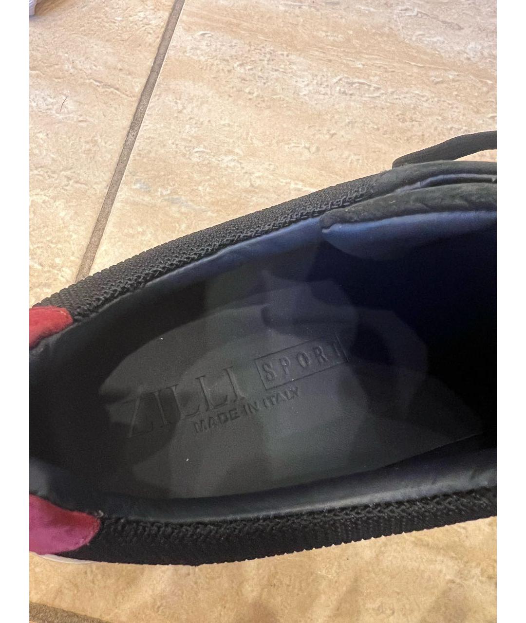 ZILLI Синие замшевые низкие кроссовки / кеды, фото 6