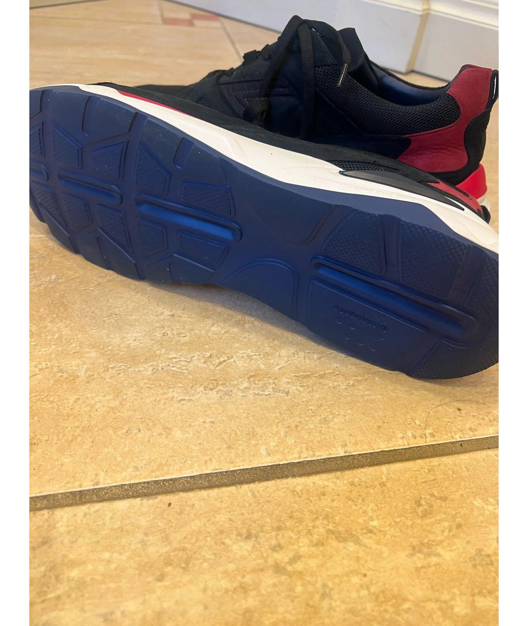 ZILLI Синие замшевые низкие кроссовки / кеды, фото 5