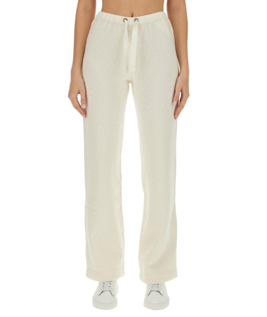 PARAJUMPERS Белые полиэстеровые прямые брюки, фото 5