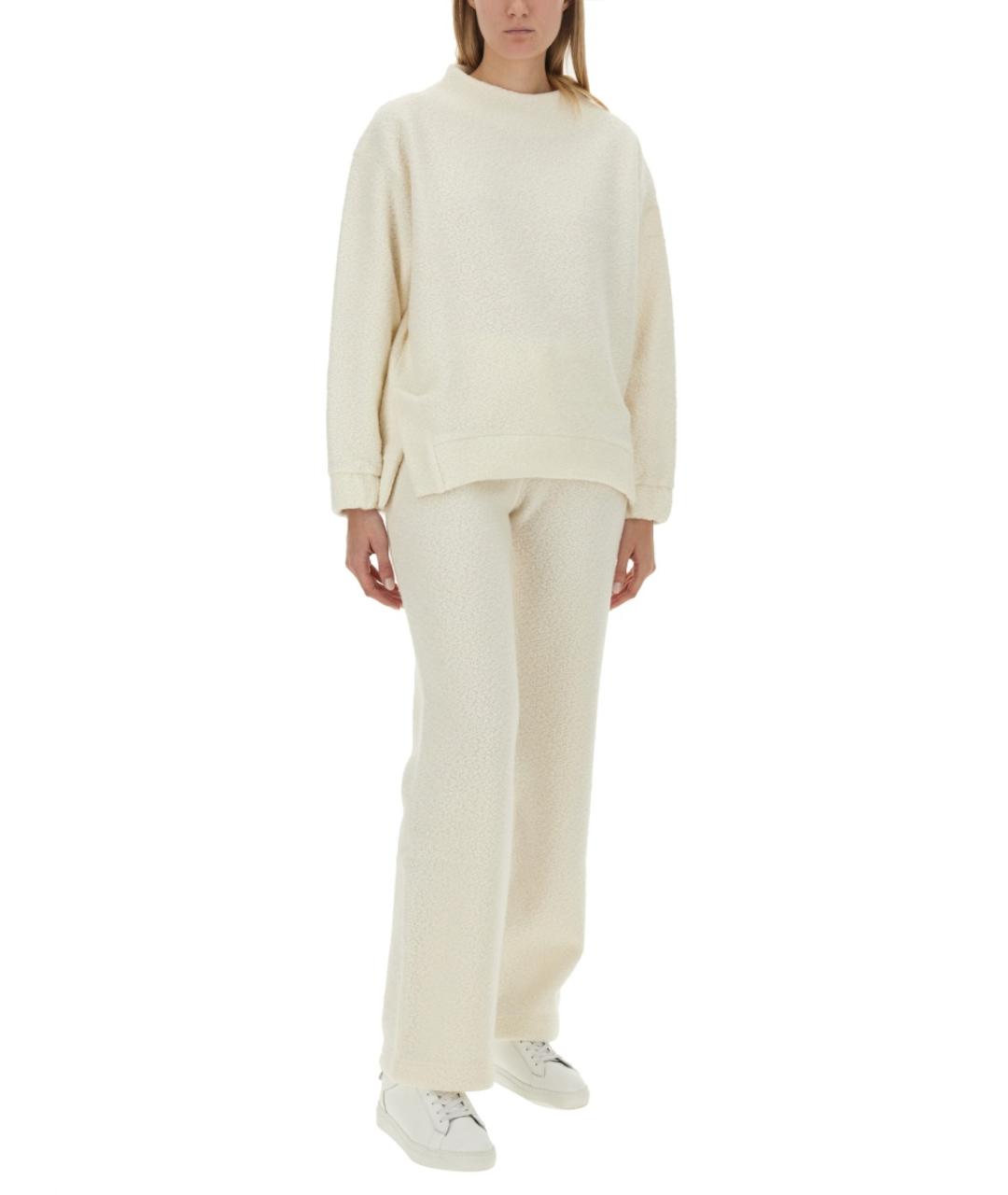 PARAJUMPERS Белые полиэстеровые прямые брюки, фото 2