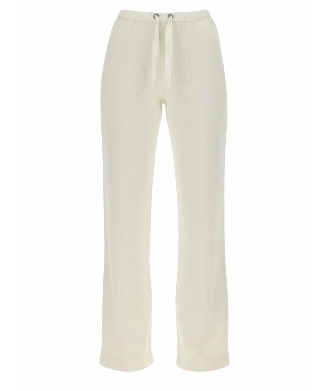 PARAJUMPERS Белые полиэстеровые прямые брюки, фото 1