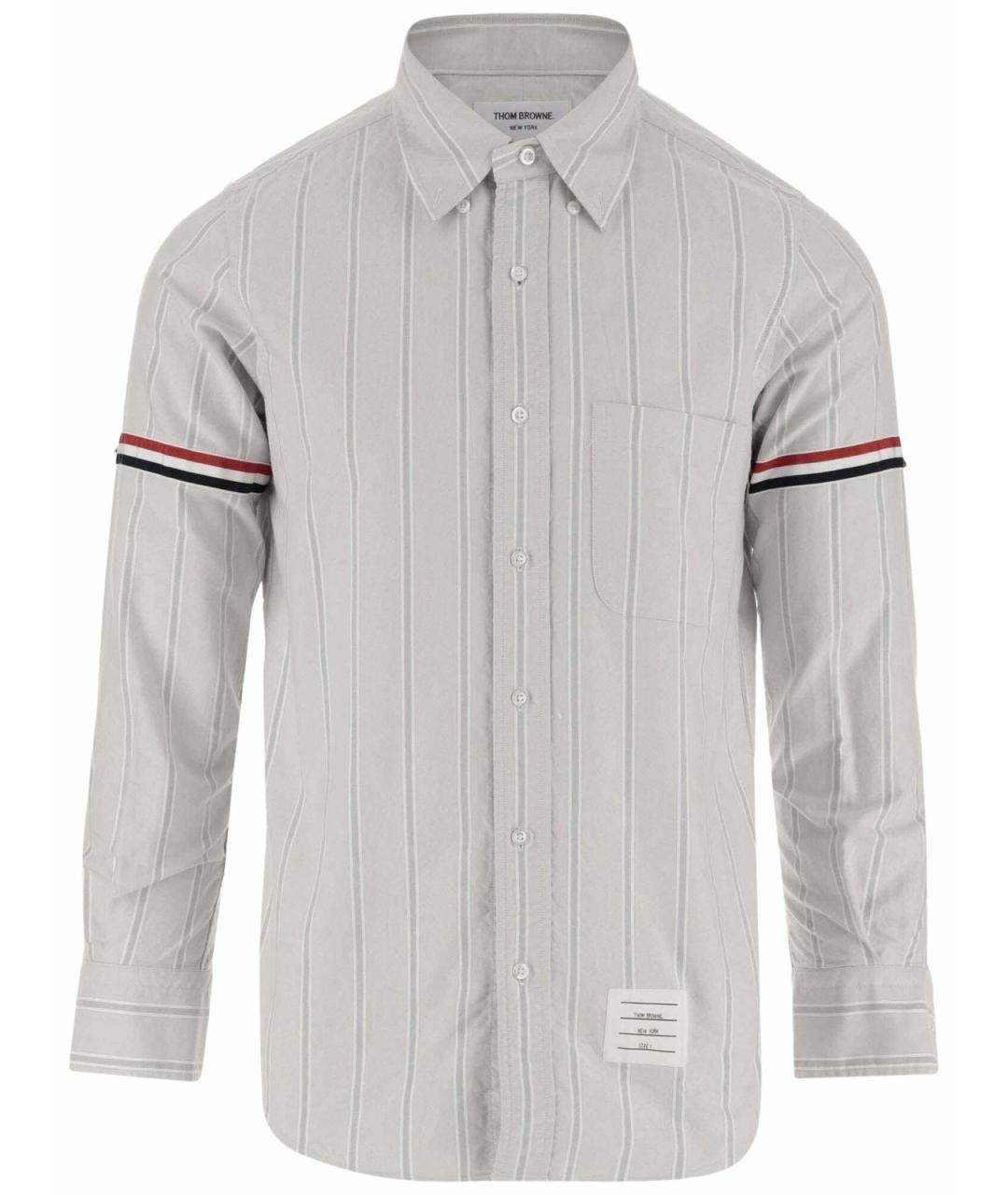 THOM BROWNE Серая хлопковая кэжуал рубашка, фото 1