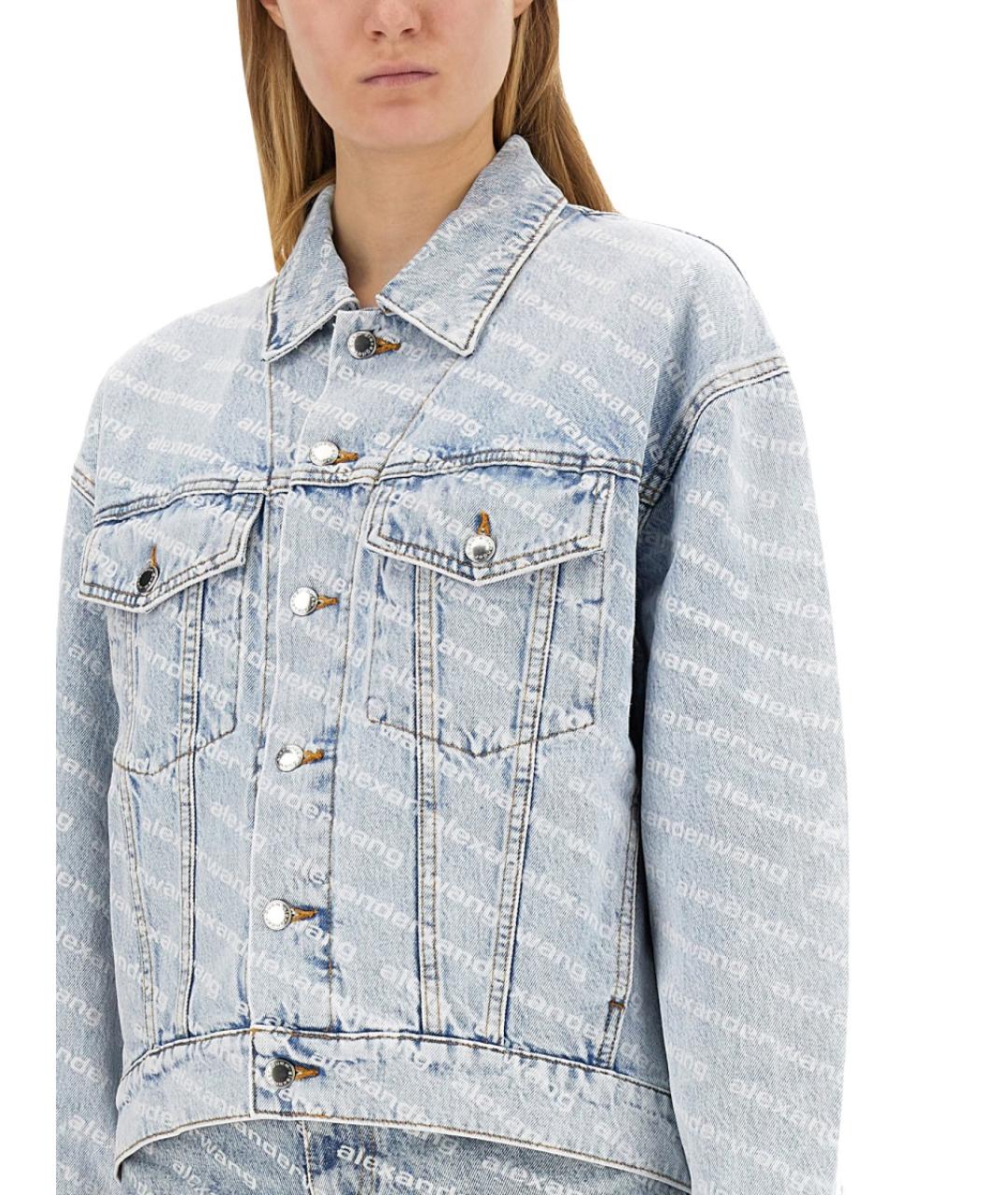 ALEXANDER WANG Голубая хлопковая куртка, фото 4