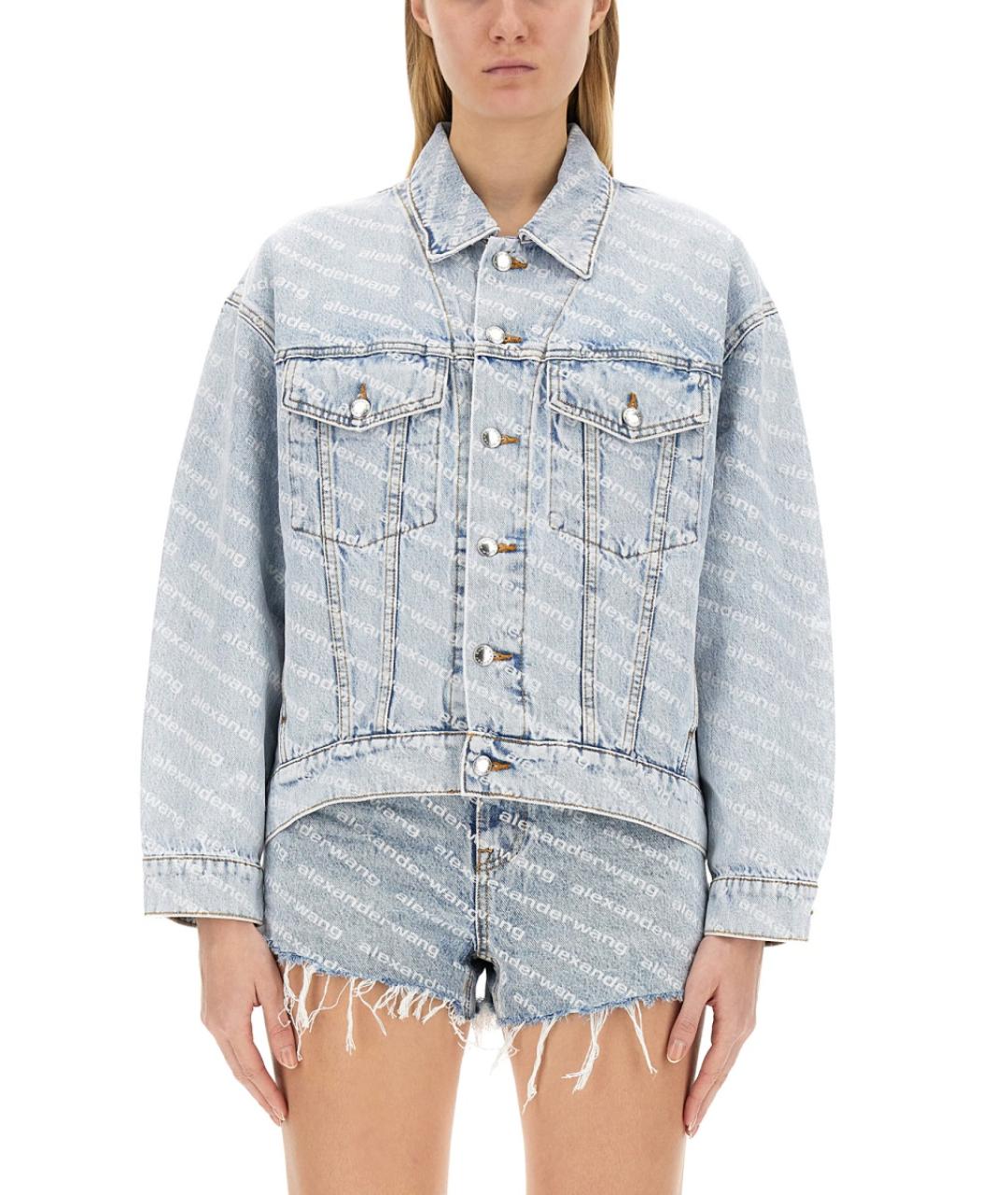 ALEXANDER WANG Голубая хлопковая куртка, фото 5