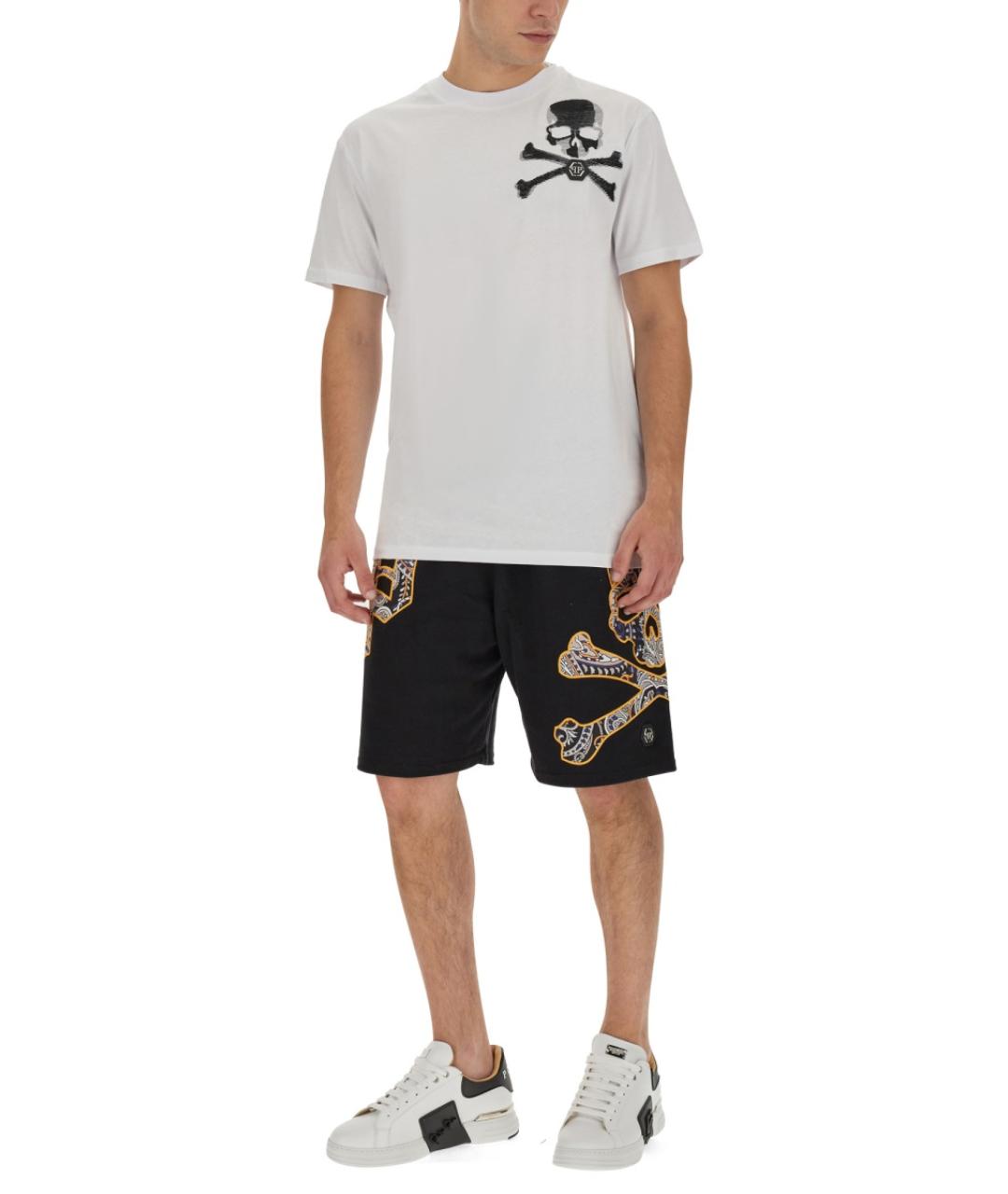 PHILIPP PLEIN Белая хлопковая футболка, фото 2