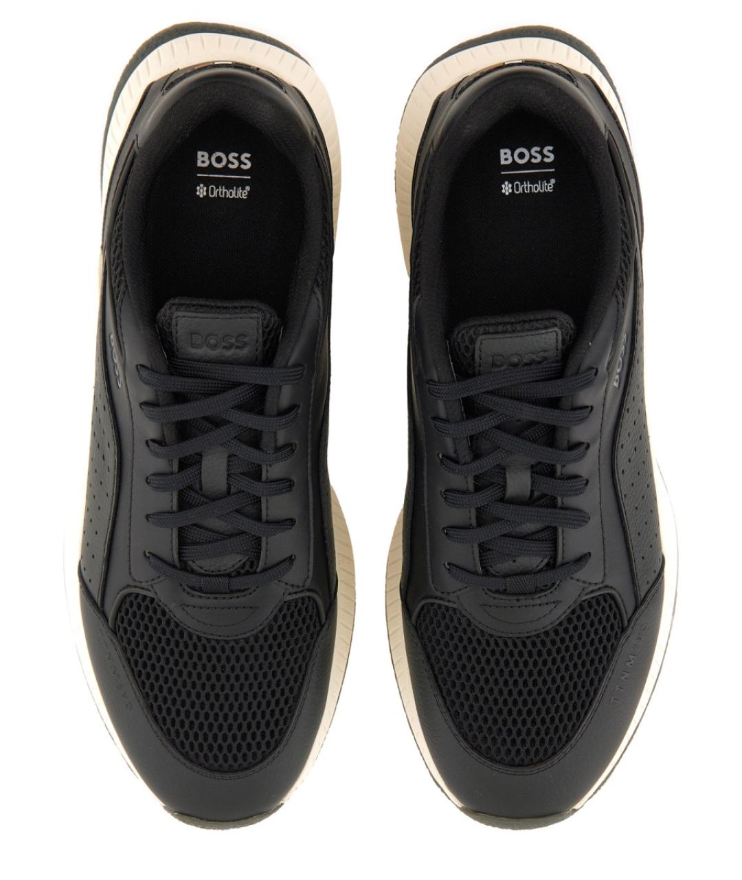 HUGO BOSS Черные синтетические низкие кроссовки / кеды, фото 6