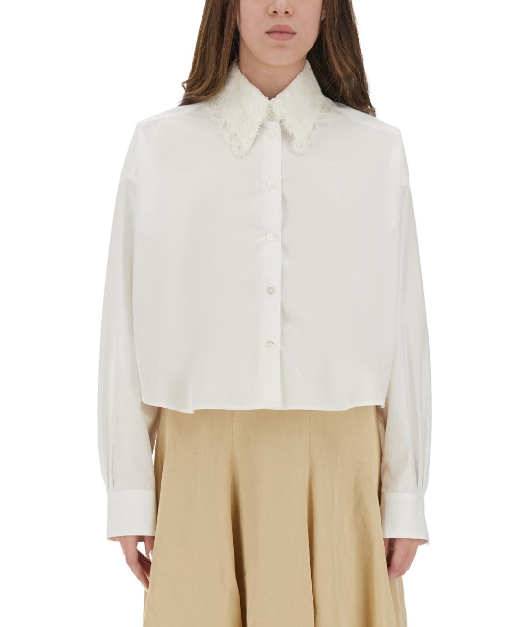 FABIANA FILIPPI Белая хлопковая рубашка, фото 2