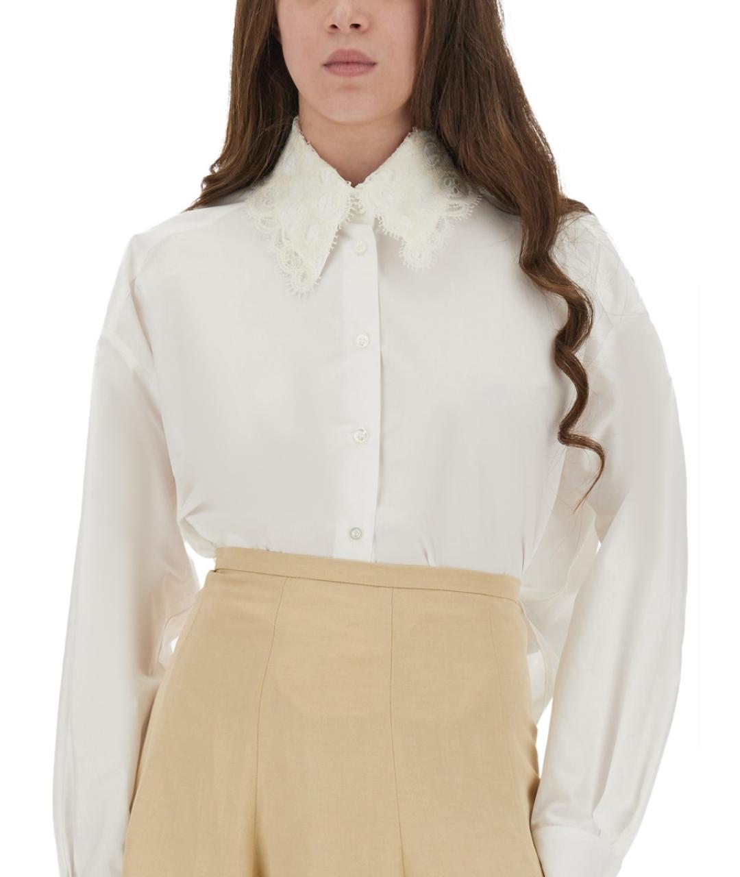 FABIANA FILIPPI Белая хлопковая рубашка, фото 5