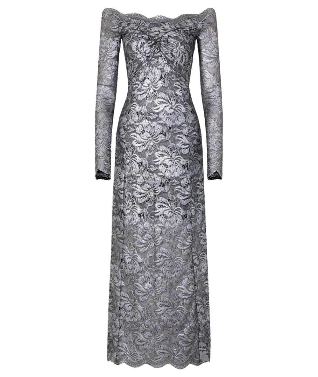 PACO RABANNE Серебряное полиамидовое коктейльное платье, фото 1