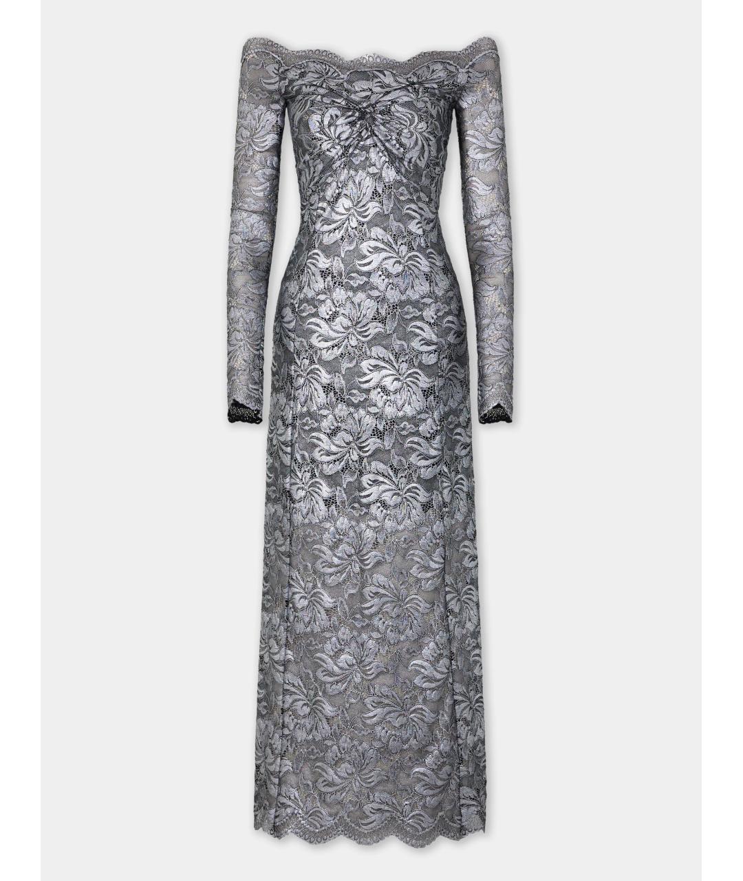 PACO RABANNE Серебряное полиамидовое коктейльное платье, фото 6