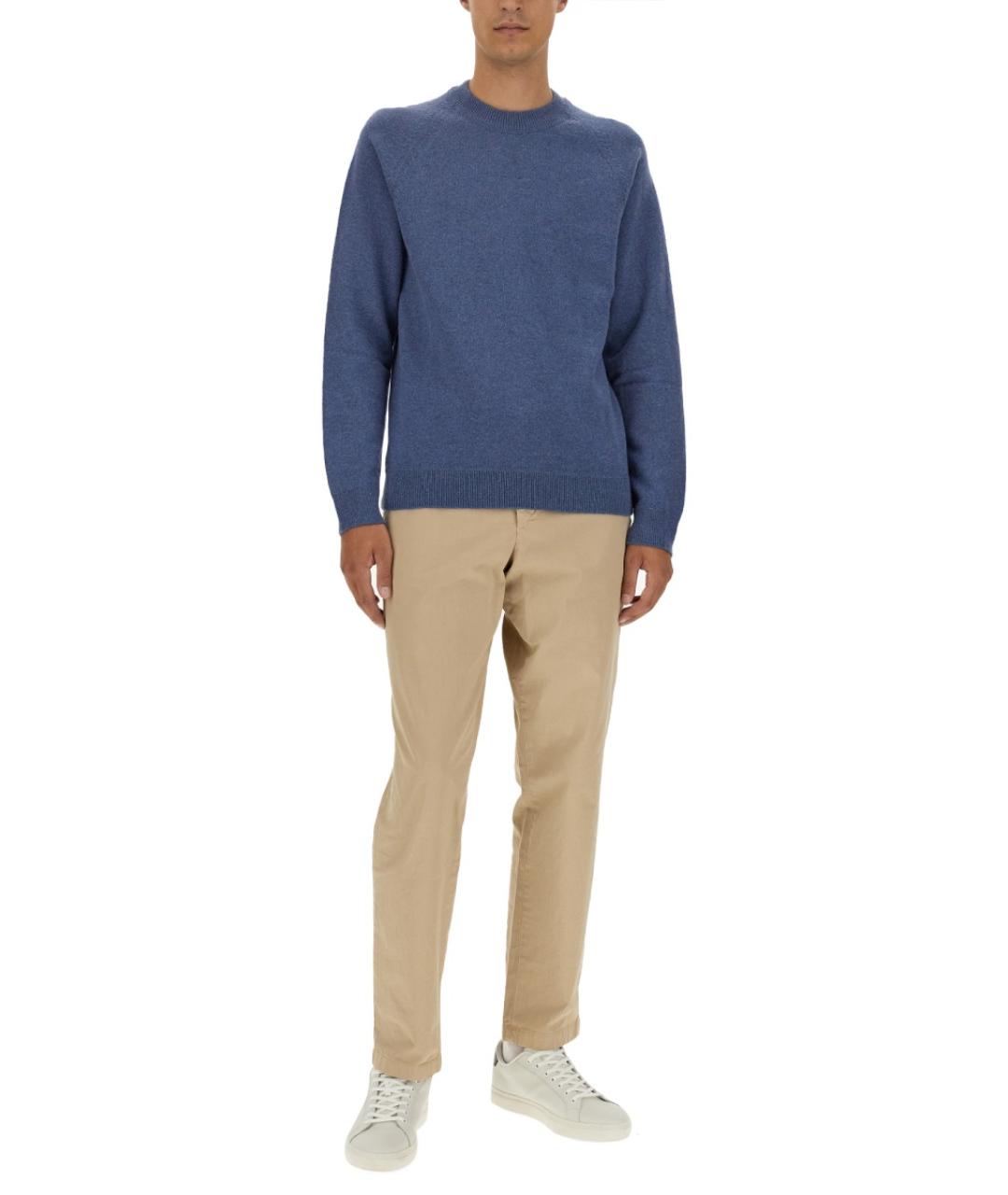 PS BY PAUL SMITH Синий шерстяной джемпер / свитер, фото 2