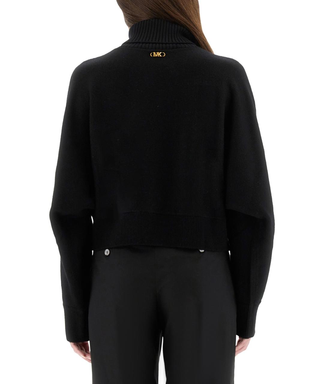 MICHAEL KORS Черный шерстяной джемпер / свитер, фото 3