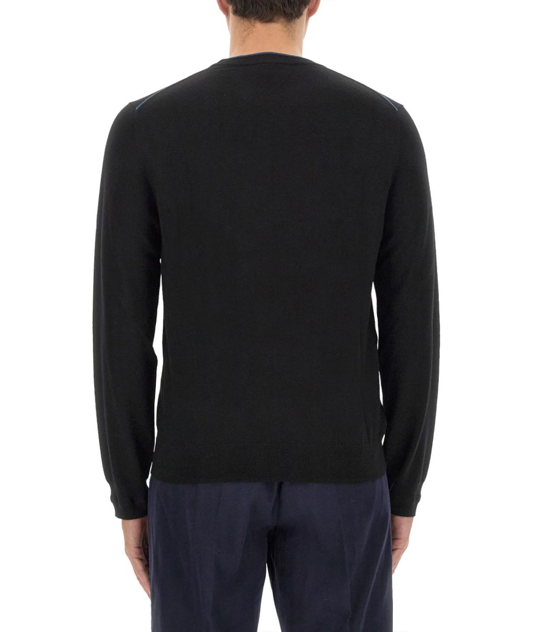 PS BY PAUL SMITH Черный шерстяной джемпер / свитер, фото 3