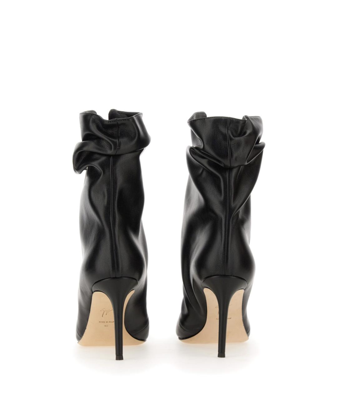 GIUSEPPE ZANOTTI DESIGN Черные синтетические ботильоны, фото 3