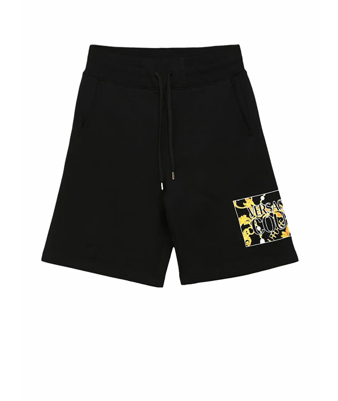 VERSACE JEANS COUTURE Черные хлопковые шорты, фото 1