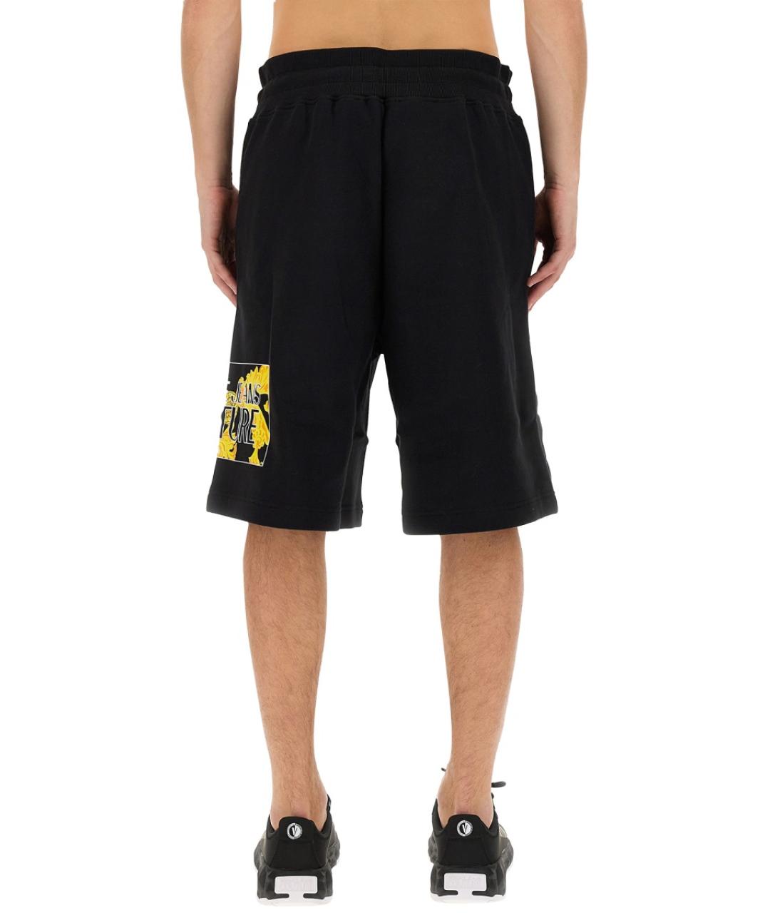 VERSACE JEANS COUTURE Черные хлопковые шорты, фото 4