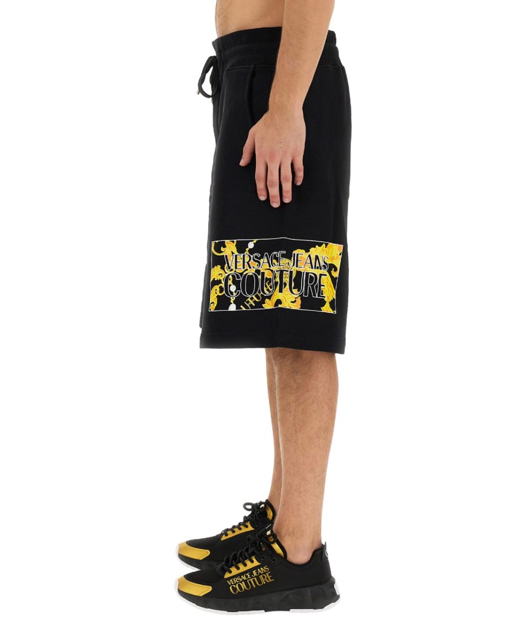 VERSACE JEANS COUTURE Черные хлопковые шорты, фото 5