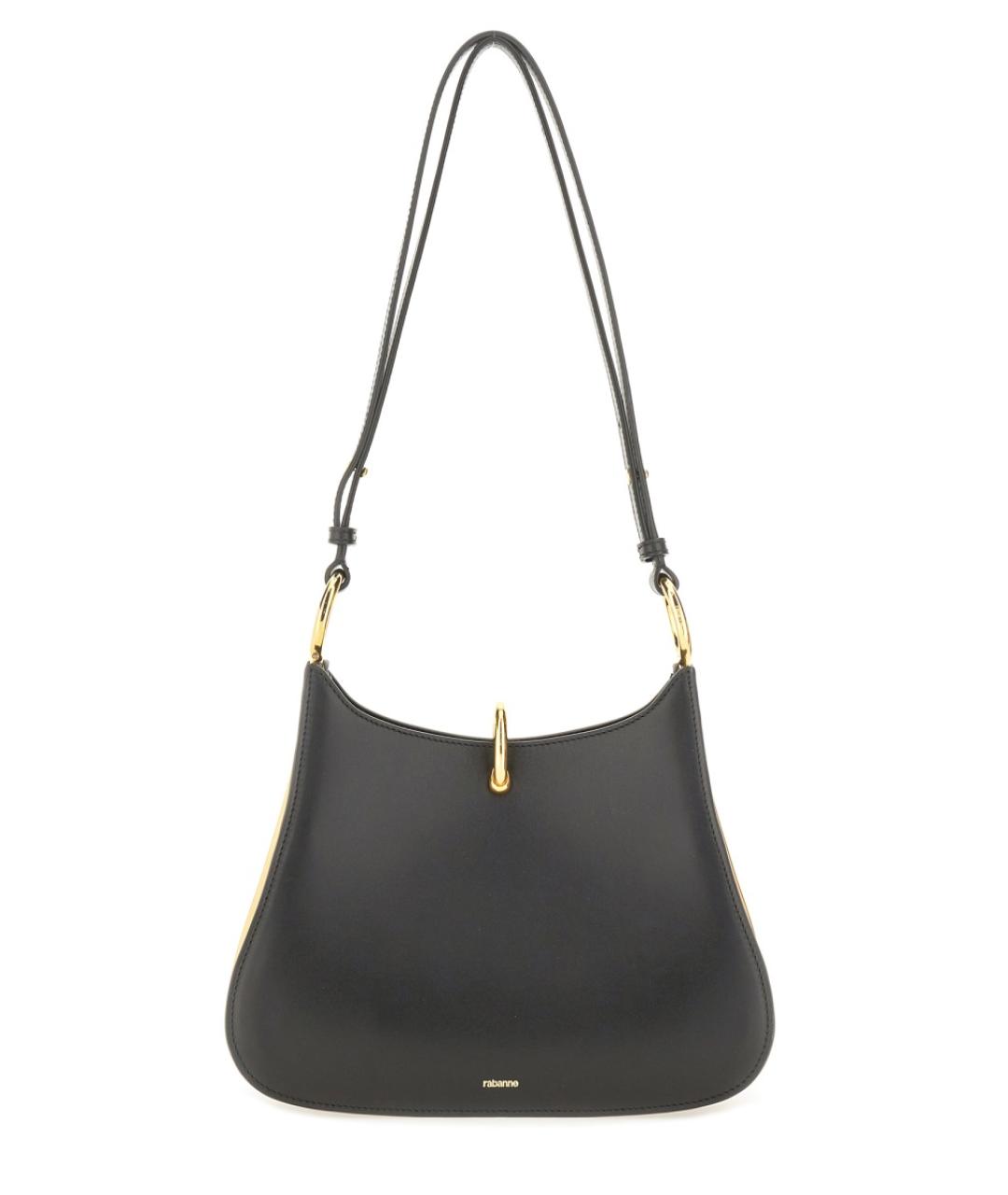 PACO RABANNE Черная кожаная сумка через плечо, фото 1