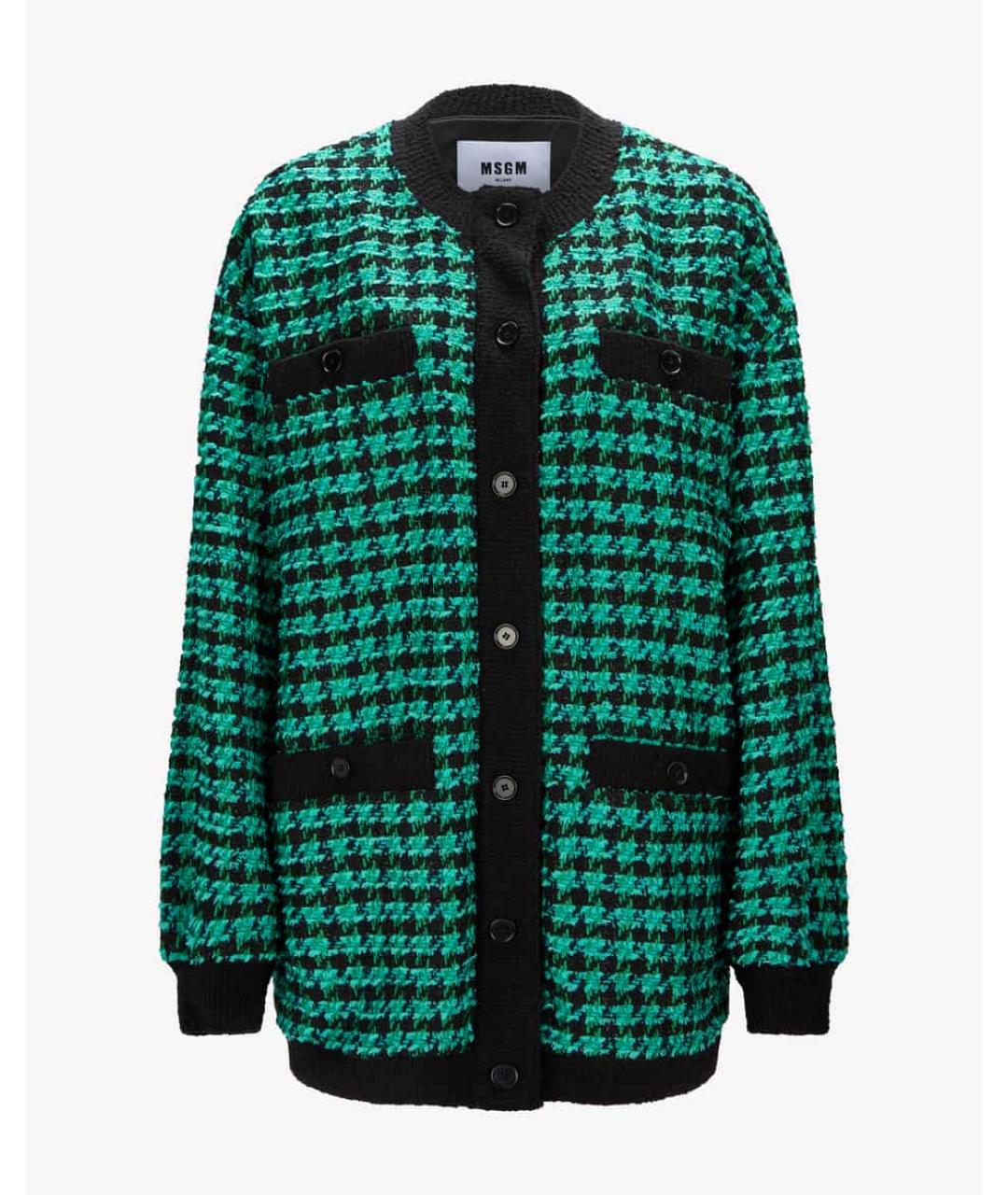 MSGM Зеленый хлопковый кардиган, фото 6