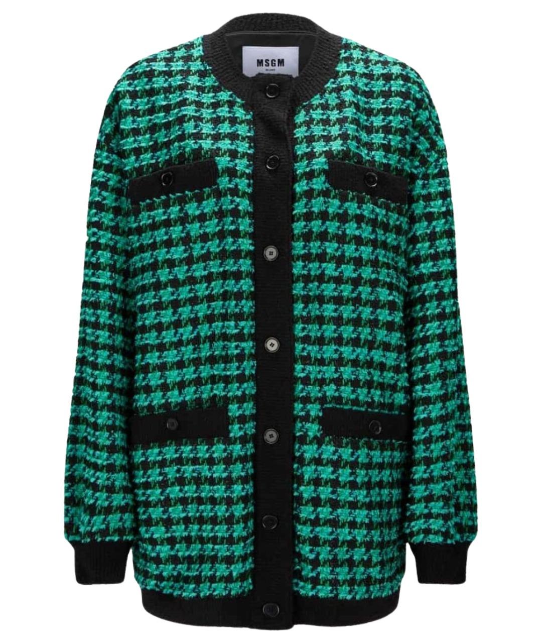 MSGM Зеленый хлопковый кардиган, фото 1