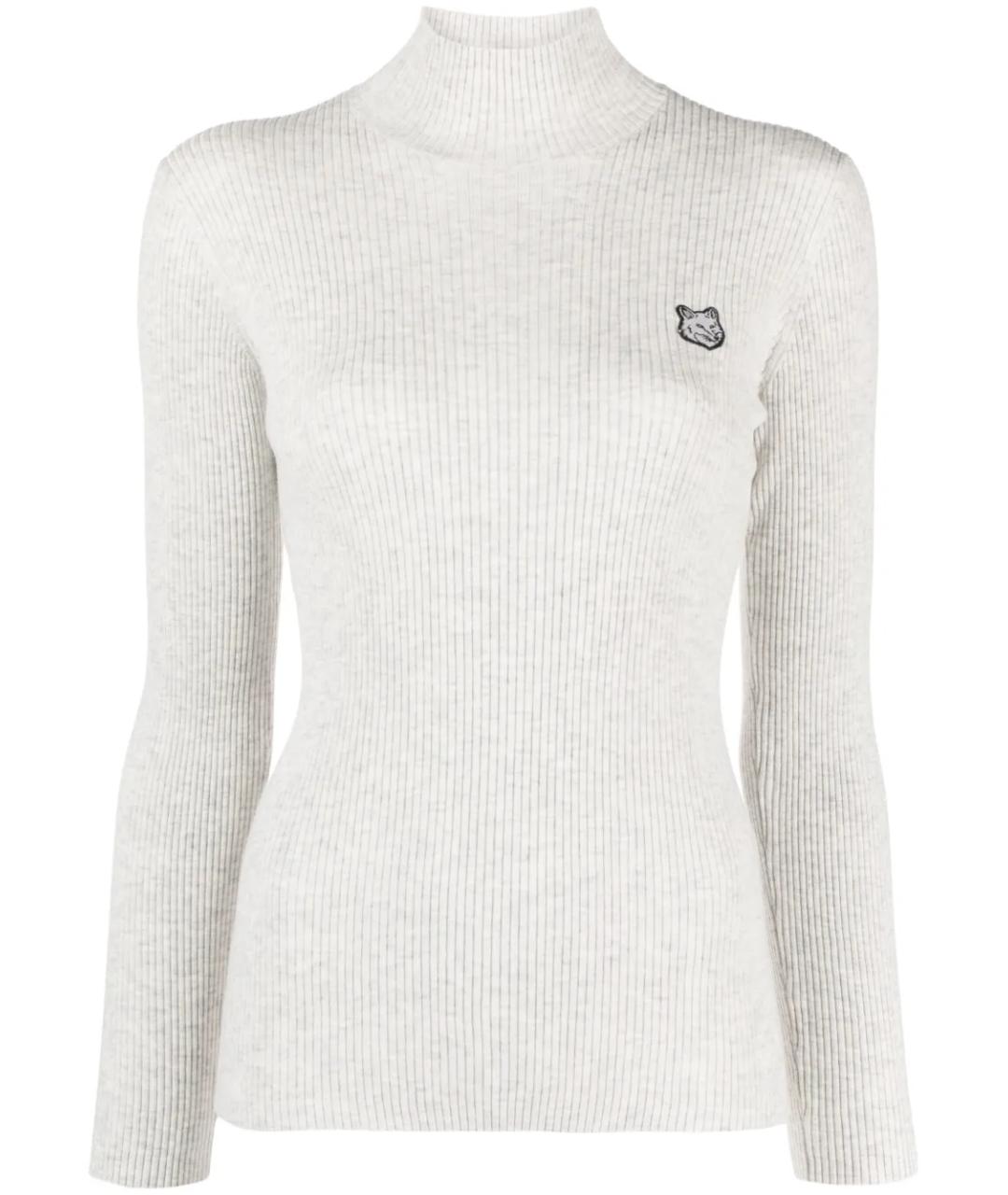 MAISON KITSUNE Серая шерстяная водолазка, фото 1