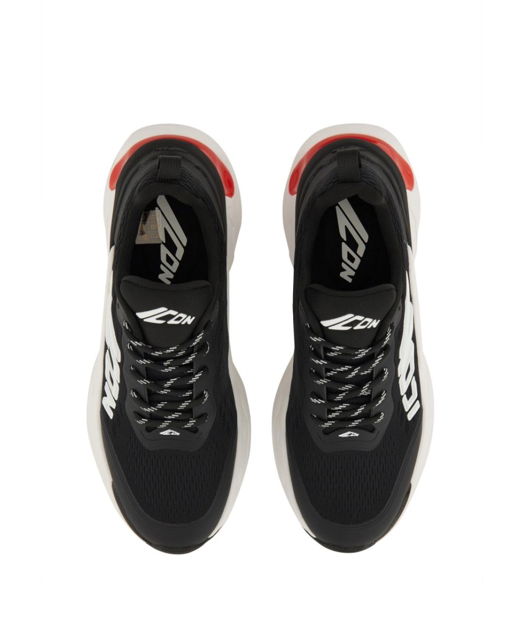 DSQUARED2 Черные синтетические низкие кроссовки / кеды, фото 6