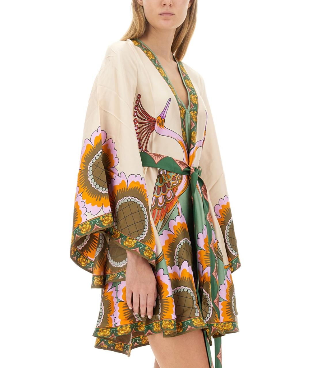 LA DOUBLEJ Мульти шелковое платье, фото 4