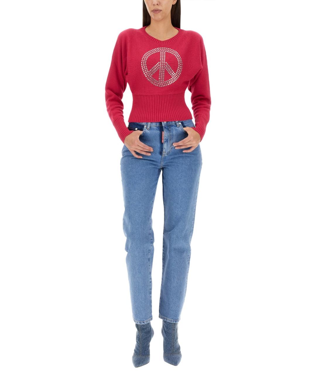 MOSCHINO JEANS Фуксия шерстяной джемпер / свитер, фото 2