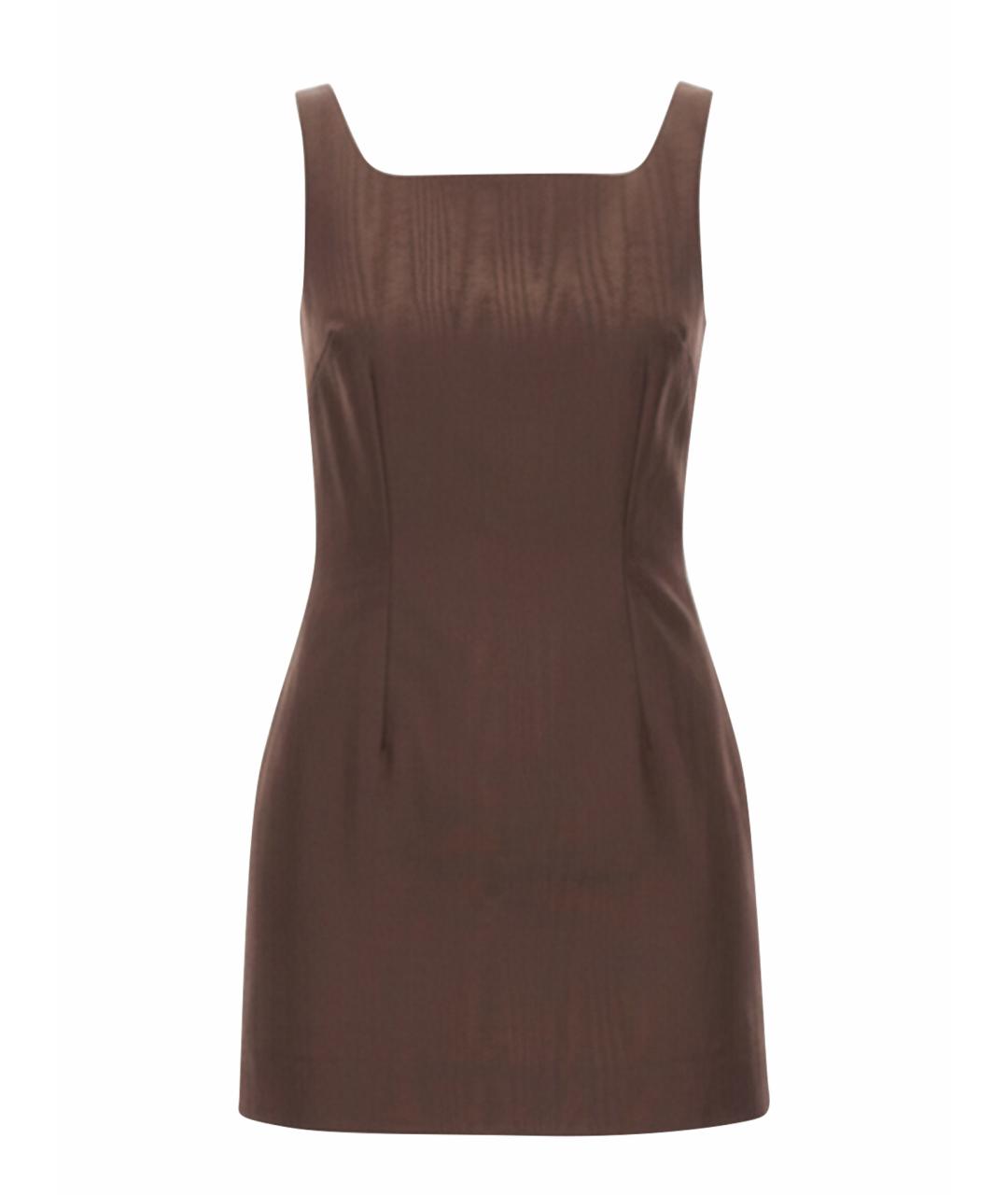 MARINE SERRE Коричневое полиэстеровое повседневное платье, фото 1