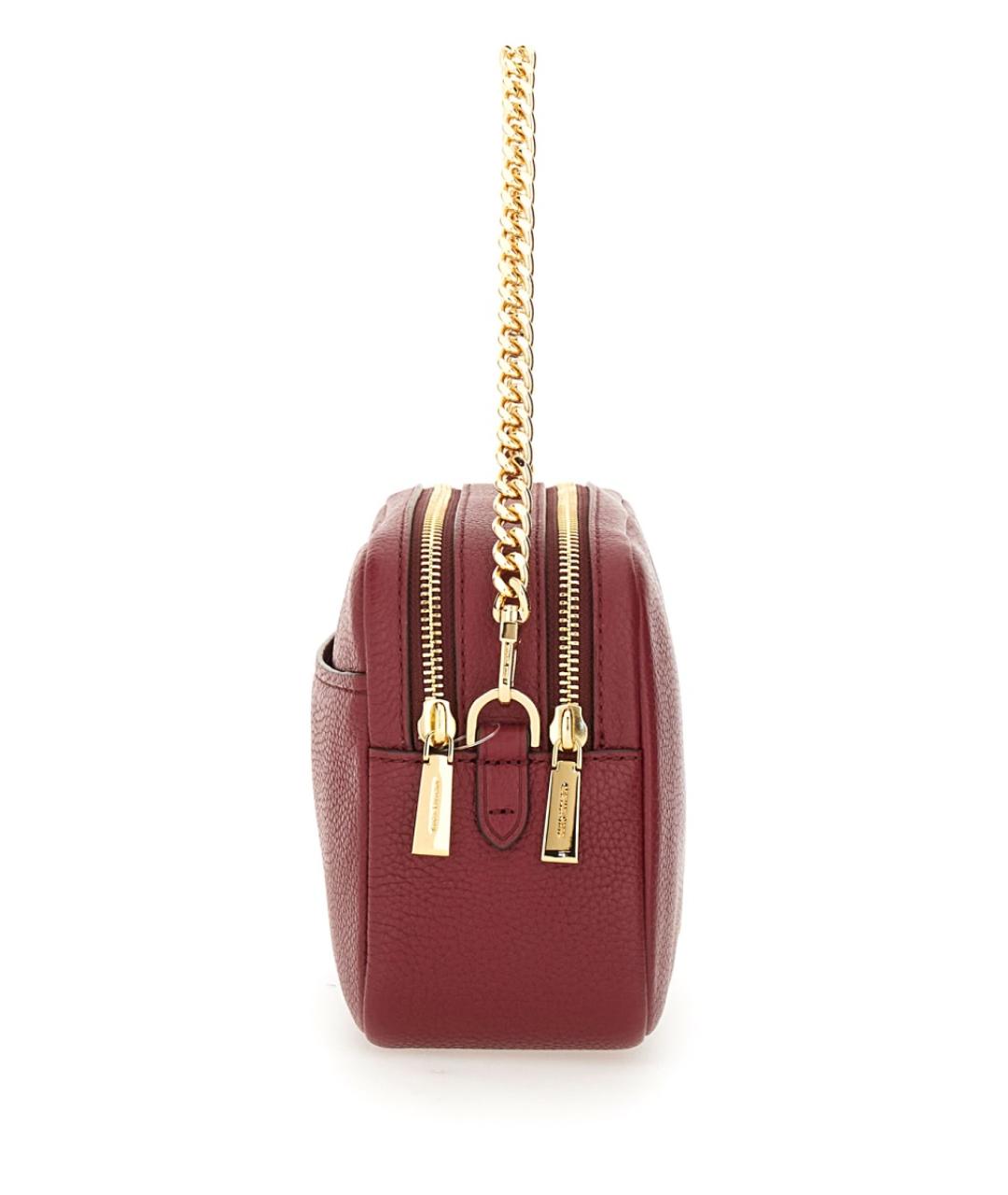 MICHAEL KORS Бордовая кожаная сумка через плечо, фото 4