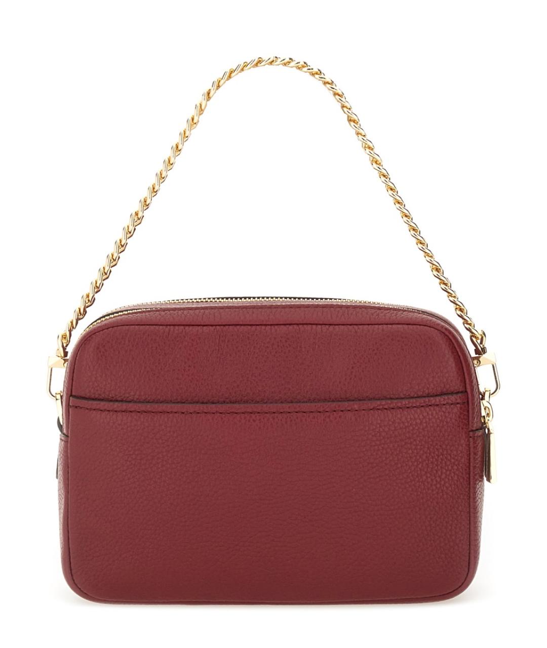 MICHAEL KORS Бордовая кожаная сумка через плечо, фото 2