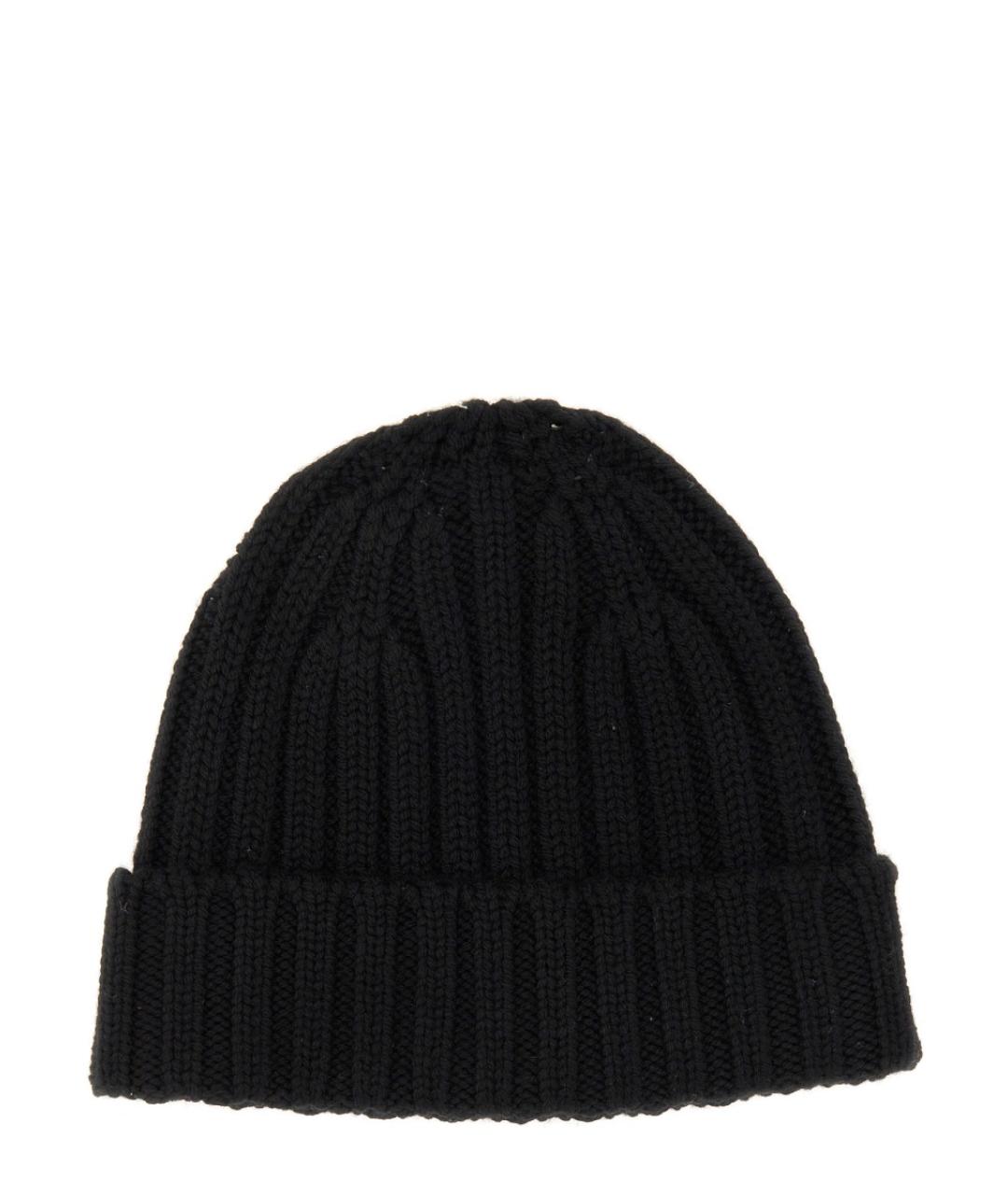 ASPESI Черная шерстяная шапка, фото 1