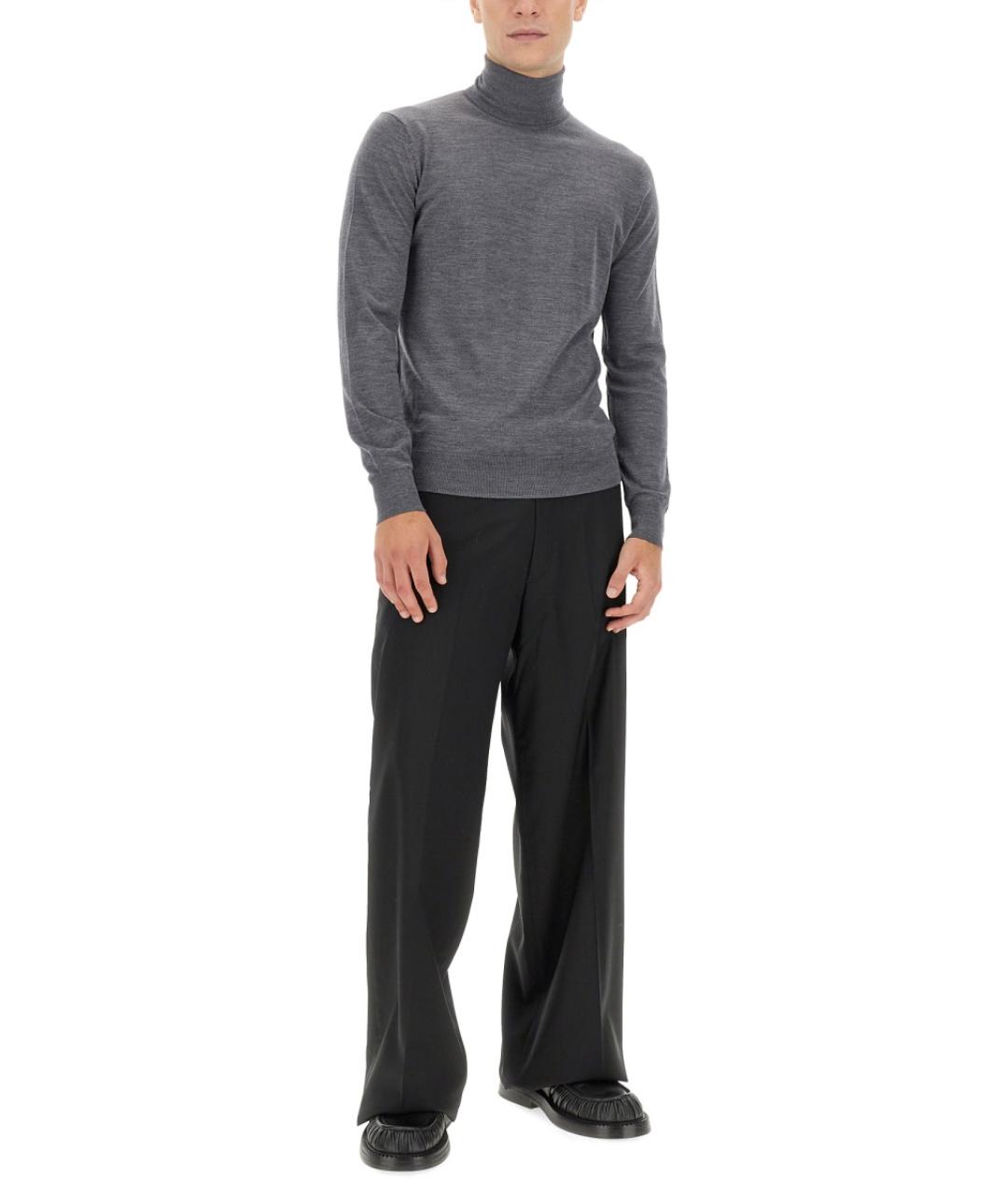 BALLANTYNE Серая шерстяная водолазка, фото 2