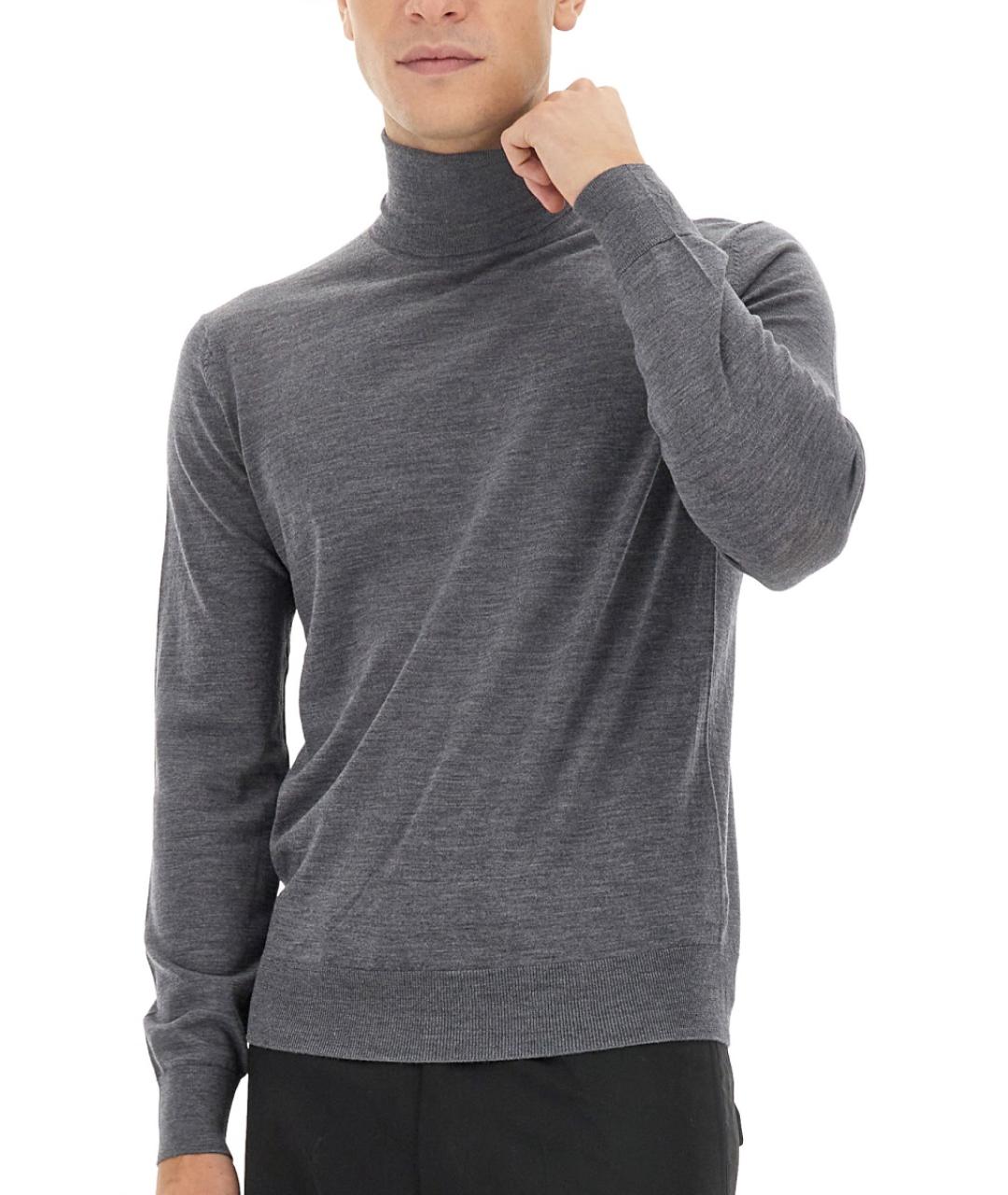 BALLANTYNE Серая шерстяная водолазка, фото 4