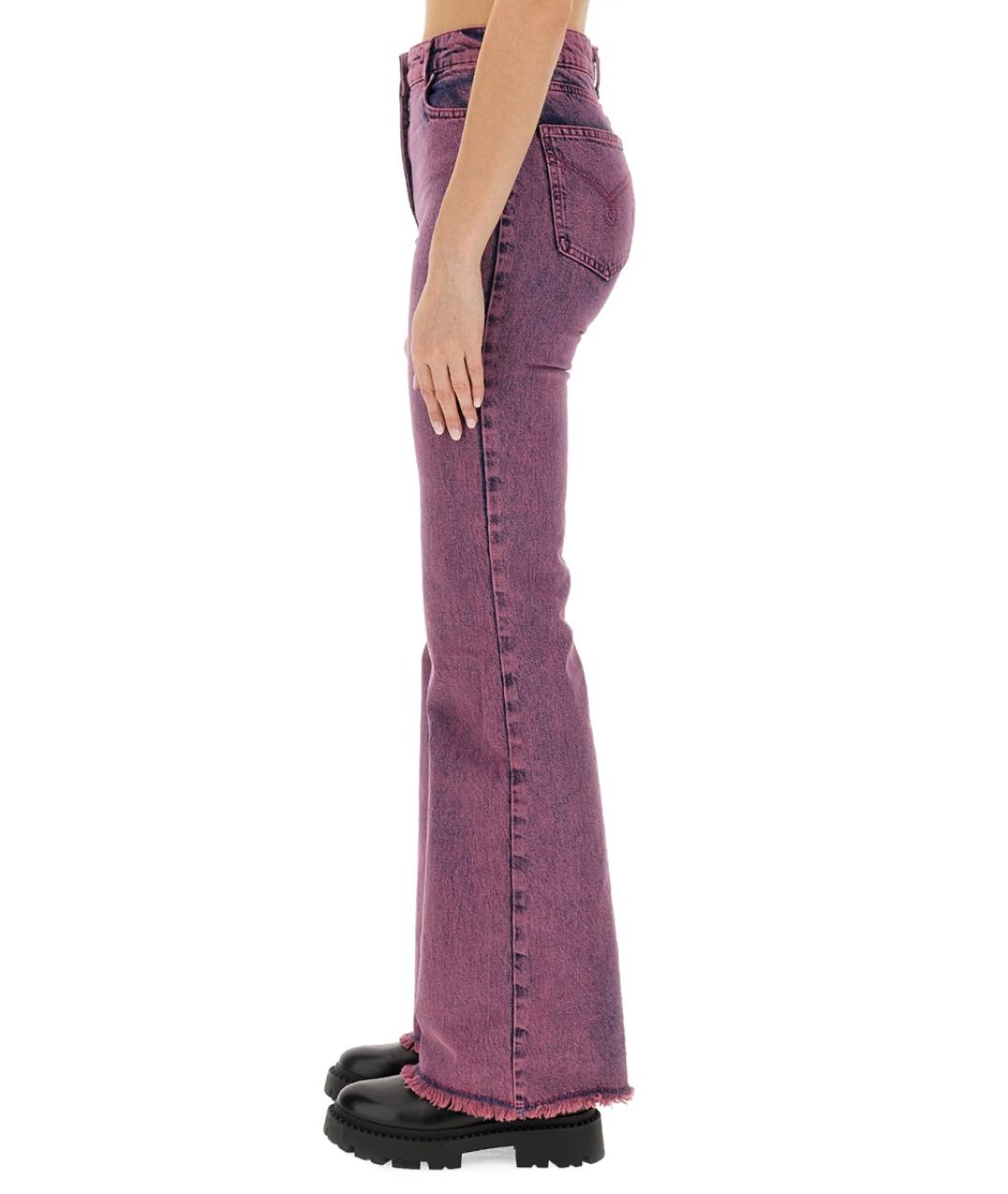 MOSCHINO JEANS Фиолетовые хлопковые прямые джинсы, фото 3