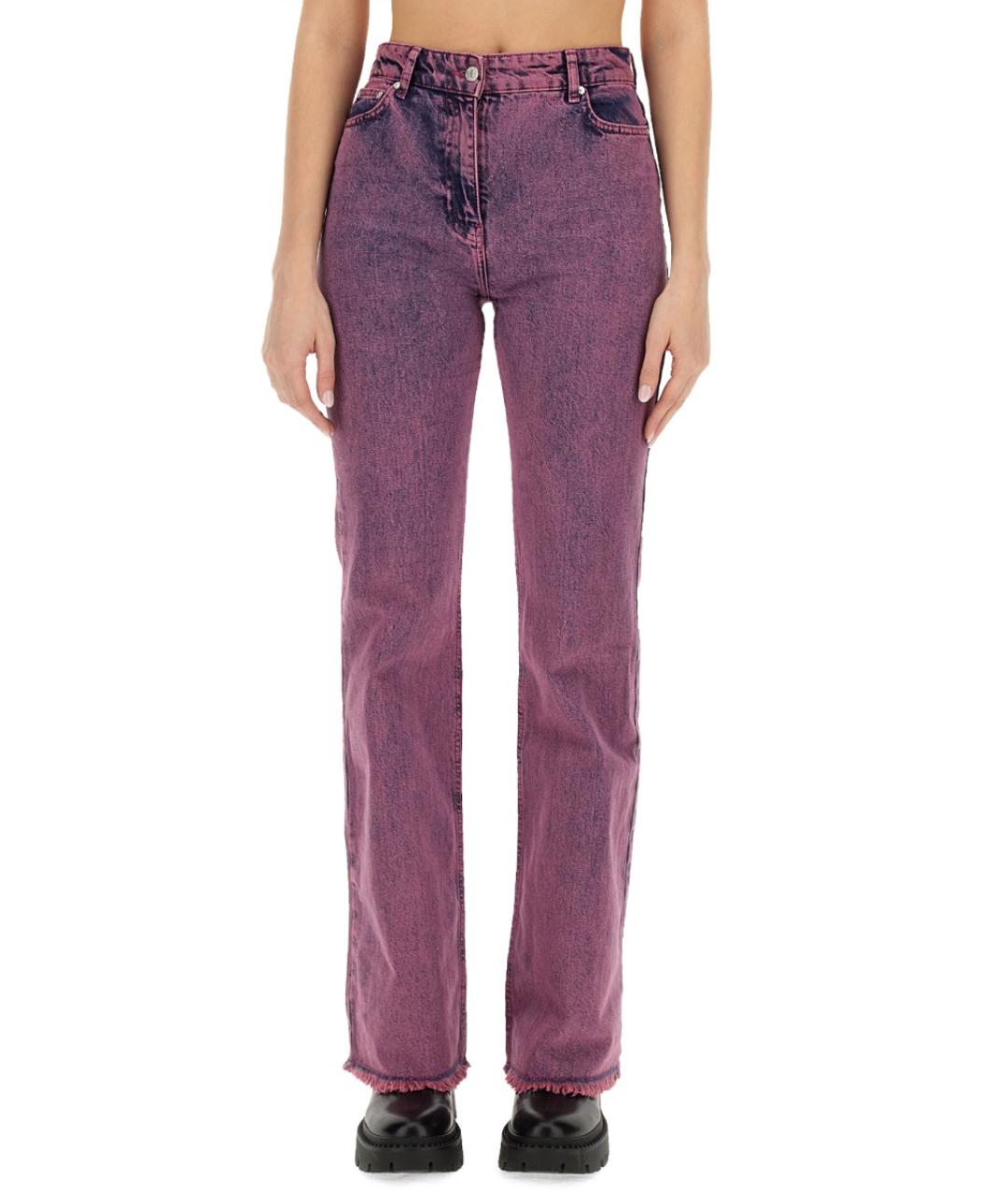 MOSCHINO JEANS Фиолетовые хлопковые прямые джинсы, фото 5