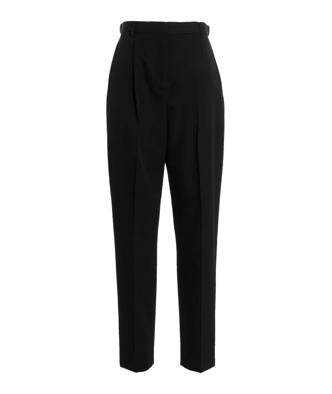 TORY BURCH Черные шерстяные прямые брюки, фото 1